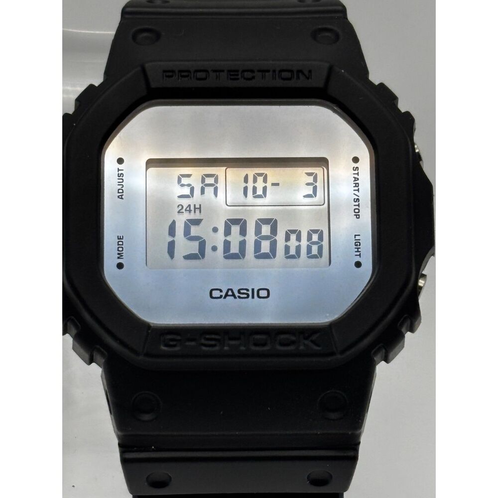 G-SHOCK DW-5600BBMA mirror black digital men's watch, working